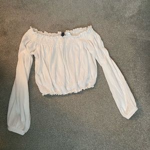 White off the shoulder top